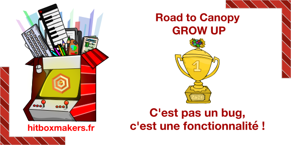 Prix 'C'est pas un bug, c'est une fonctionnalité' pour Road to Canopy et Grow Up